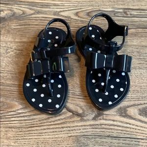 Baby Gap girls navy blue jelly sandals.  Size 6.